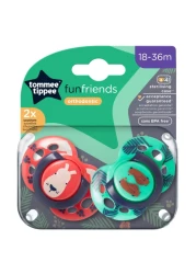Tommee Tippee Fun Friends Style Soother TT43340094 18 to 36 Months 2 PCS