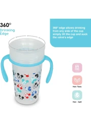 Disney Mickey Mouse 360&deg; Double Handle Training Sipper With Lid Multicolour