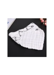Eazy Kids - Muslin Bandana Bibs - Set of 3- Black &amp; White