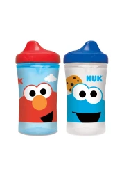 NUK Sesame Street Hard Spout Cup 10 Oz 2 Pack BPA Free Spill Proof Sippy Cup