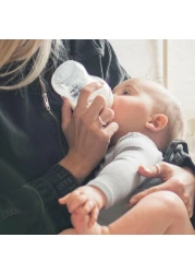 Tommee Tippee Natural Start AntiColic BPA Free Baby Bottles 9oz SlowFlow BreastLike Nipple for a Natural Latch Designed for Seamless Transitions Between Bottle and Breast Fiesta Pack of 6