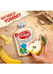 نستله سيرلاك طعام أطفال مهروس فواكه موز، تفاح، إجاص وخوخ 90 غرام