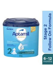 Aptamil Advance Follow On Milk Formula Palm Oil Free Stage 2 From 6 To 12 months 400g