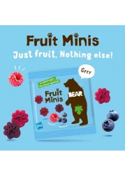 Bear Paws Raspberry And Blueberry Pure Fruit Snacks 20g