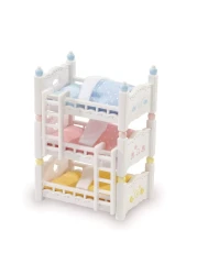 Calico Critters Triple Baby Bunk Beds Dollhouse Furniture Set for Ages 3