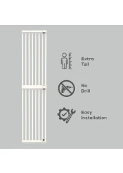 Baby Safe - Gate Extension 40cm Tall Metal Safety Gate - White