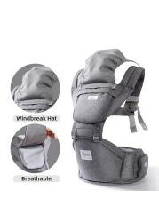 Sunveno Baby Carrier with Infant Hip Seat - Grey