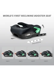 TEKNUM Car Seat I-Size Booster with 4 Reclining Mode &amp; Isofix - Black