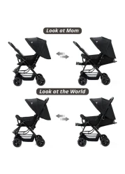 Teknum Reversible Look at Me Stroller w/ Diaper Bags - Black