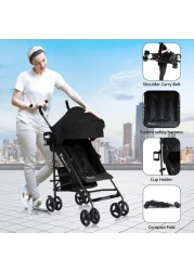 عربة أطفال TEKNUM Eco Lite 2 مع حامل كوب - أسود