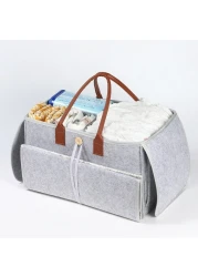 Little Story 2in1 Diaper Caddy with Mat XL - Grey