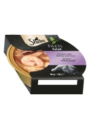 Sheba Filets Chicken with Shrimp and Tuna Wet Food for Cats, 60g Pack of 16