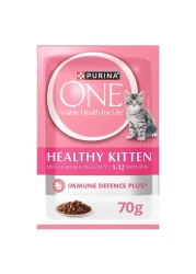 Purina One Healthy with Chicken in Gravy Kitten Wet Food, 85g Pack of 12