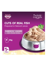 Whiskas Purrfectly Chicken Entree Wet Cat Food 85g Pack of 12