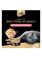 Sheba Cat Food Tuna &amp; Salmon, 85g Can (Pack of 6)