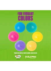 Gnawsome 45 Spiky Squeak Light Ball Dog Toy Extra Large Cleans teeth and Promotes Dental and Gum Health for Your Pet Colors will vary All Breed Sizes