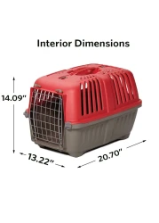 MidWest Homes for Pets Pet Carrier HardSided Dog Carrier Cat Carrier Small Animal Carrier in Green Inside Dims 2070L x 1322W x 1409H Suitable for Tiny Dog Breeds