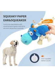 Plush Pet Swimming Hippo Dog Toy - 2pc