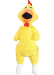 Plush Pet Singing Hens Dog Toy Multicolor - 3pc