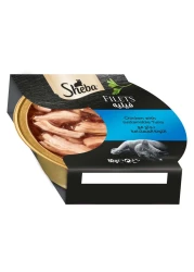 شيبا فيليه طعام قطط طازج شرائح دجاج مع التونة 60 غرام حزمة من 16