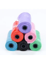 Generic-Pet garbage bag 15pcs / one roll dog feces cat cleaning pick up