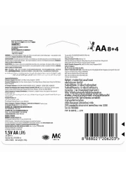 Energizer Max AA Alkaline Batteries 1.5V Pack of 12