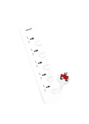 Philips 5 Way Extension Socket with Individual Switch 2m