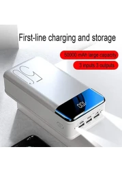 Power Bank 50000mAh Fast Charging with LED Display, High-Capacity Portable Charger, 3 USB Outputs &amp; Flashlight, Compatible with iPhone, Samsung, Xiaomi, Huawei, Tablets &amp; More

