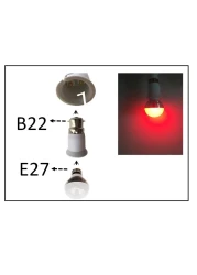 Lavish B22 Bayonet To E27 Screw Base LED Light Bulb Adapter Holder, Fireproof Socket Converter (3-Pack)