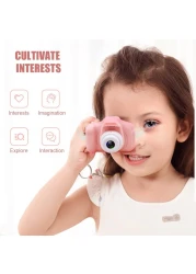 Generic-Kids Camera HD 2.0 Inches IPS Screen Video Camera Digital Camera Children Selfie Toy Camera Rechargeable With Hanging Rope Cable Girls Boys Gifts