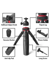 Generic-20cm/8inch Desktop LED Ring Light Fill-in Lamp 3200K-5600K Dimmable USB Powered with Mini Tripod Stand Phone Holder Remote Shutter for YouTube Video Recording Live Streaming Selfie Makeup