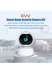 Generic-White EU Plug Global Version Home Security Camera MVT3820S-Q12 IP Camera 1080P Indoor Security Wi-Fi Camera Dome Surveillance System w/Night Vision Motion Detection 2-Way Audio Cloud Storage