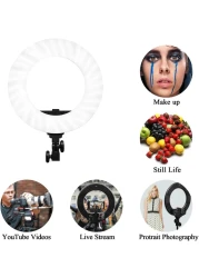 Coopic Rl-14D Bio-Color 3200K- 5600K Dimmable Ring Video Light (14 Inches/36 Centimeters Outer, 36W, 1024 Pieces LED Smd) Black