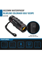 Barska Blueline 8x22 Waterproof Golf Scope Monocular with Builtin Internal Distance Reticle