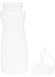 FITTO 16 Oz Ketchup Bottle with Cap - Plastic Squeeze Bottle for Ketchup, Mustard, Dressings, and Sauces, BPA-Free Food Safe Design, Ideal for Indoor and Outdoor Use, Easy to Clean and Recyclable