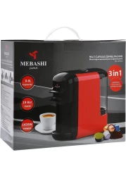 Mebashi Japan - Multi Capsule Coffee Machine, 3 In 1 - Nespresso, Dolce Gusto, Coffee Powder, Capacity - 0.6 L