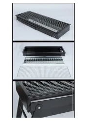 Portable Charcoal Barbecue Grill Foldable Stainless Steel BBQ Grill for Outdoor Camping Household Cooking Picnics Lightweight Durable Compact BBQ Equipment
