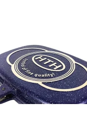 Non-stick pan fried steak artifact double-sided pressure cooker light oil and less smoke (32CM, blue)