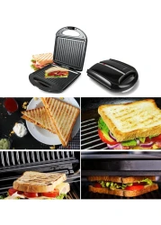 Yeasha,Sandwich Toaster Toastie Maker Nonstick Double Side Hot Plates