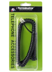 Terminator brand Telephone Cord - Black