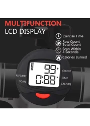 Mini Stepper Trainer Adjustable Height Stepper Exercise Machine with Resistance Bands and LCD Monitor Air Climber Stepping Fitness Machine