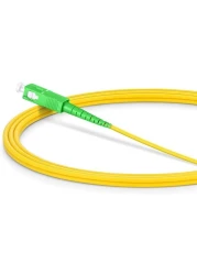 Dkurve SC APC to SC APC Simplex Single Mode PVC Fiber Optic Patch Cable (20M)