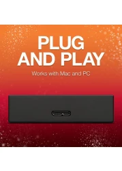 Seagate - Backup Plus Portable 4TB External Hard Drive HDD &ndash; Black USB 3.0 for PC Laptop and Mac (STHP4000400)