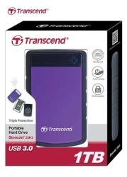 Transcend Rugged External Hard Drive USB 3.1 Gen 1 StoreJet 25H3P TS1TSJ25H3P Purple