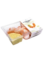 Cooked Peeled Prawns with Wasabi and Mayo Dip 150g