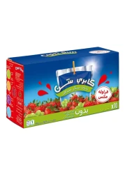 كابري صن عصير الفراولة المخلوط بدون إضافة سكر 200 ملل حزمة من 10