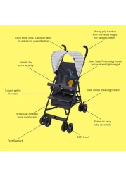 Teknum - Eco Lite Stroller - Yellow wave