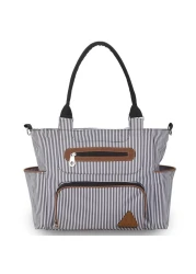 Little Story diaper bag set of 6 with hooks - Black