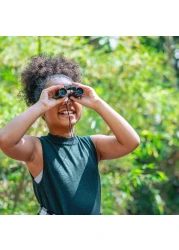 BARSKA Lucid View 10x25 Compact Binoculars Blue Lens