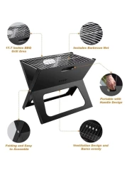 Manful Portable Charcoal Grill For Camping Cooking Stainless Steel Mini Folding Grill Stove For Travel, Picnic, Motorhome With Cover BBQ Cooking For Outdoor Camping